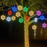 Luz LED impermeable de Navidad en forma de copo de nieve