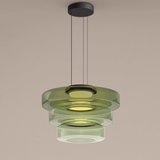 Lámpara colgante de cristal de estilo Bauhaus