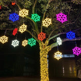 Luz LED impermeable de Navidad en forma de copo de nieve
