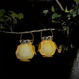 Lámparas colgantes solares, farolillos en forma de búho