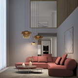 Lámpara colgante de cristal de estilo Bauhaus