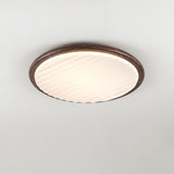 Plafón LED redondo de madera para dormitorio