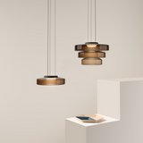 Lámpara colgante de cristal de estilo Bauhaus