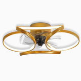 Flor LED de montaje empotrado moderno ventilador de techo Luces con mando a distancia