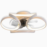 Flor LED de montaje empotrado moderno ventilador de techo Luces con mando a distancia