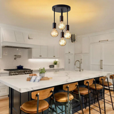 Plafón Negro 4 Luces