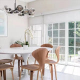 Lámpara nórdica de bolas de cristal