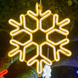Luz LED impermeable de Navidad en forma de copo de nieve