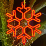 Luz LED impermeable de Navidad en forma de copo de nieve