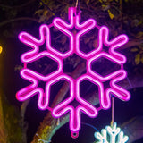 Luz LED impermeable de Navidad en forma de copo de nieve