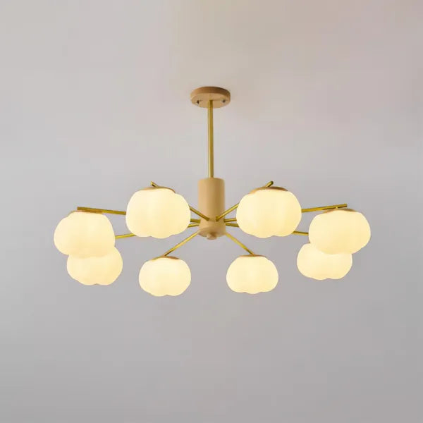 Araña creativa de madera con bolas de algodón para el salón