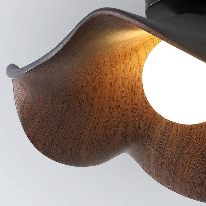 Lámpara de techo nórdica de madera de resina de loto