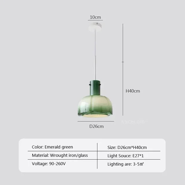 Ártico - Lámpara colgante nórdica de cristal led