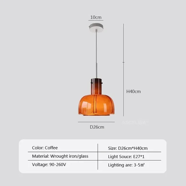 Ártico - Lámpara colgante nórdica de cristal led