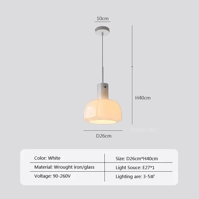 Ártico - Lámpara colgante nórdica de cristal led