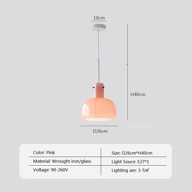 Ártico - Lámpara colgante nórdica de cristal led