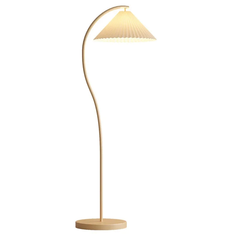 Lámpara de pie moderna de tela LED