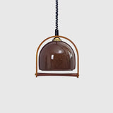 Lámparas colgantes vintage de madera Bauhaus
