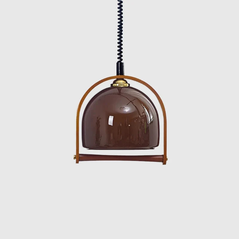 Lámparas colgantes vintage de madera Bauhaus