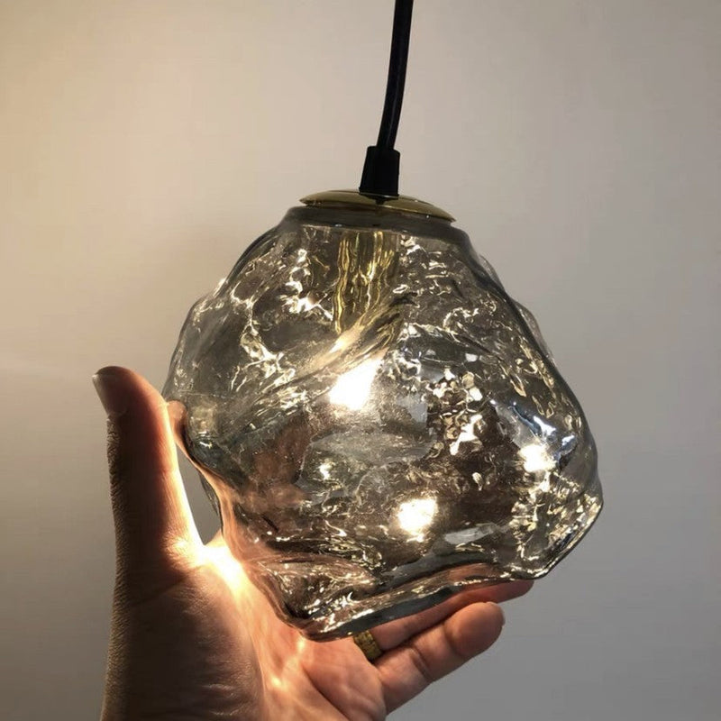 Lámpara colgante de cristal de lava