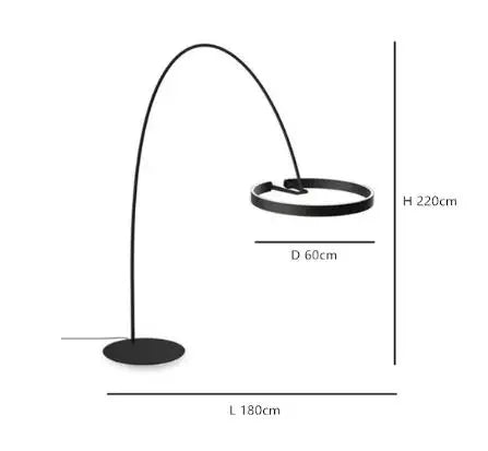 Lámpara de pie nórdica LED Pesca de diseño