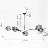 Lámpara Bifurcation Sputnik de cristal burbuja