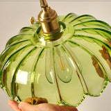 Lámpara colgante vintage de flores esmaltadas