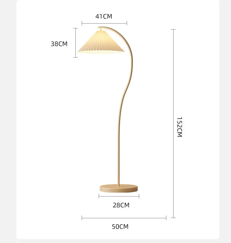 Lámpara de pie moderna de tela LED